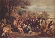 Benjamin West William Penn's Treaty with the Indians (nn03) France oil painting artist